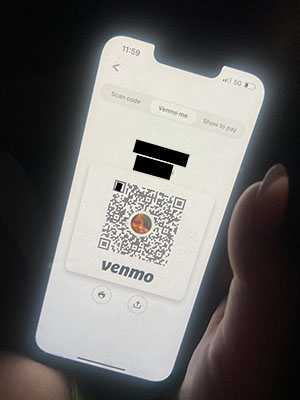 photo of a venmo code